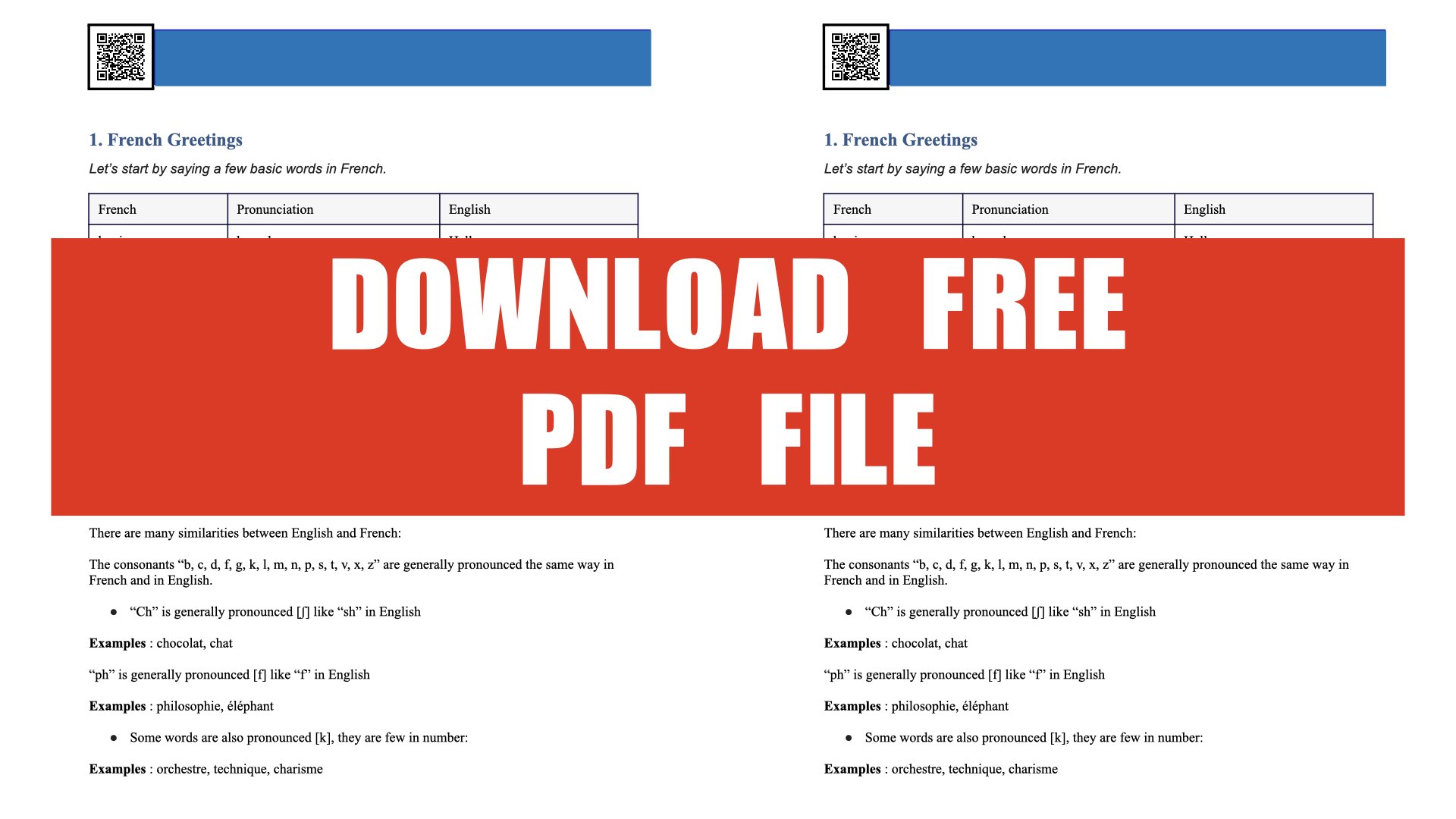 Download PDF file for free - easy french