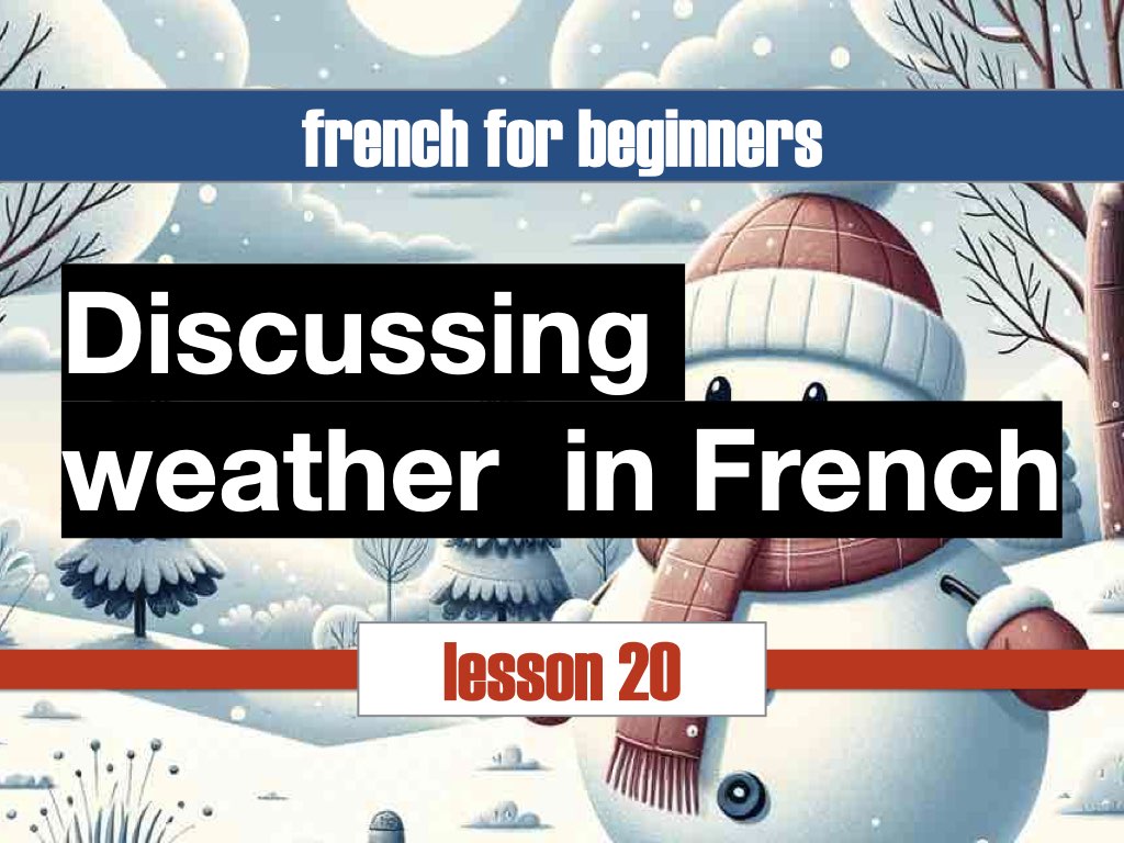 discussing weather in french