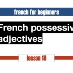 French possessive adjectives