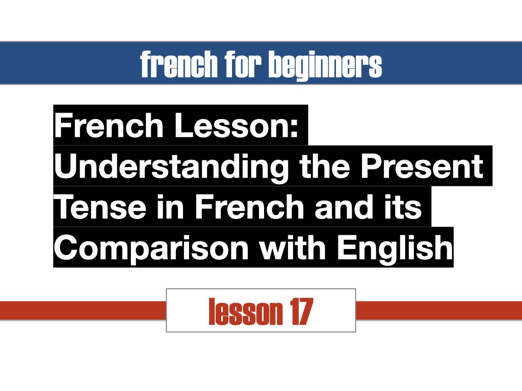 present tense in french