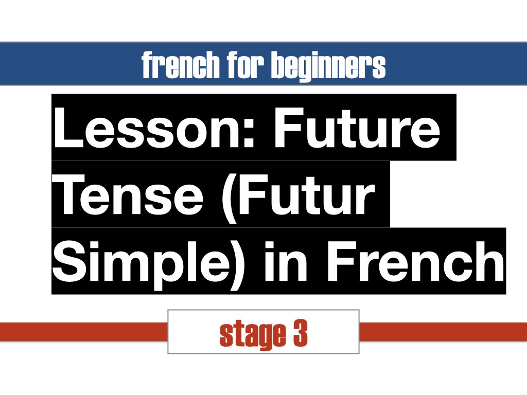 future french conjugation